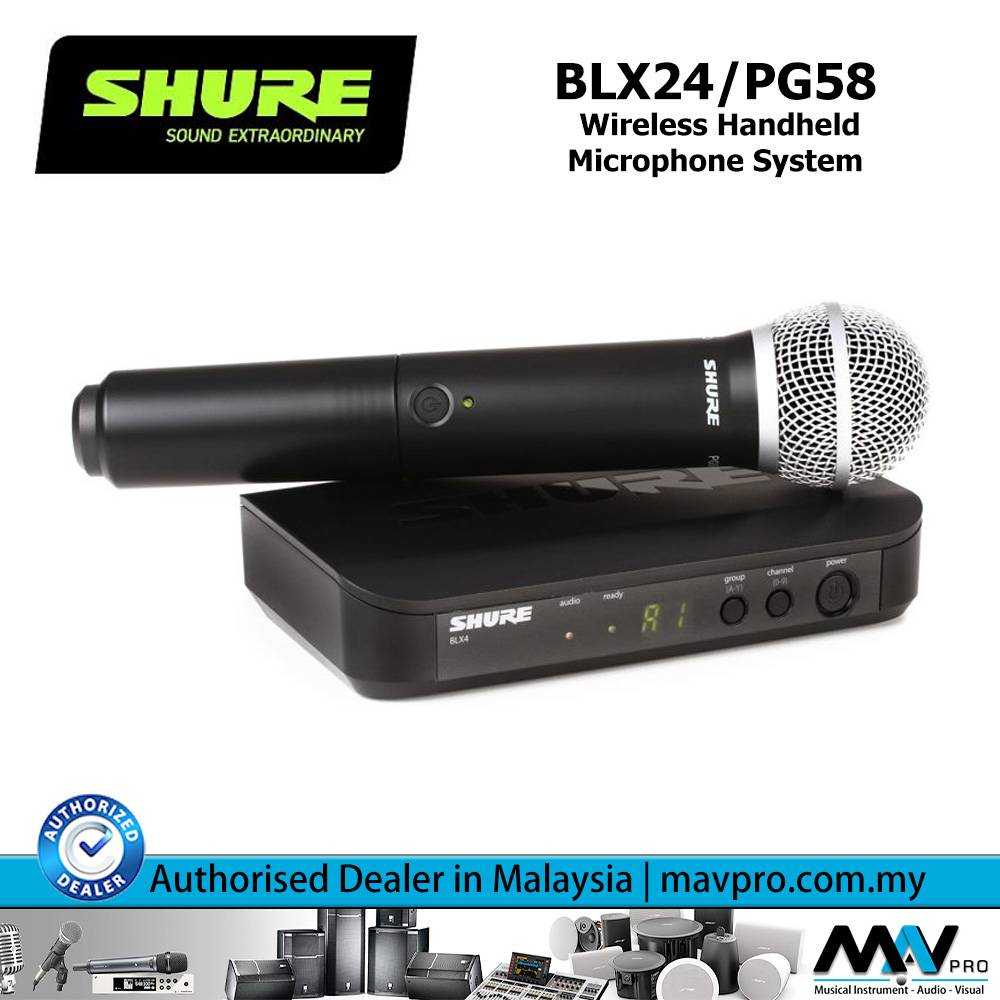 Shure BLX24/PG58 Wireless Handheld Microphone System (SHURE BLX24/PG58